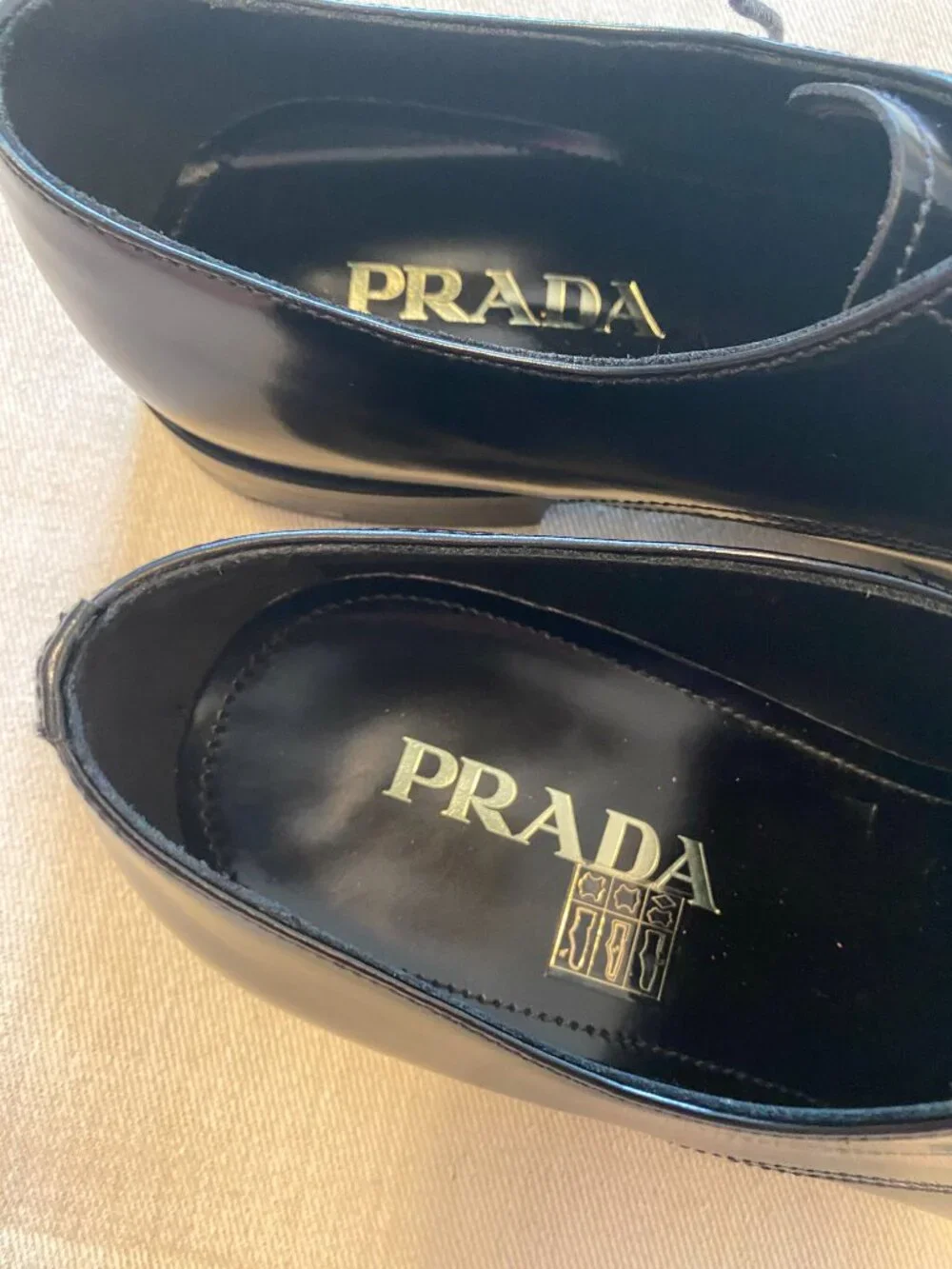 Prada Black Leather Derby Size 10.5 NWT